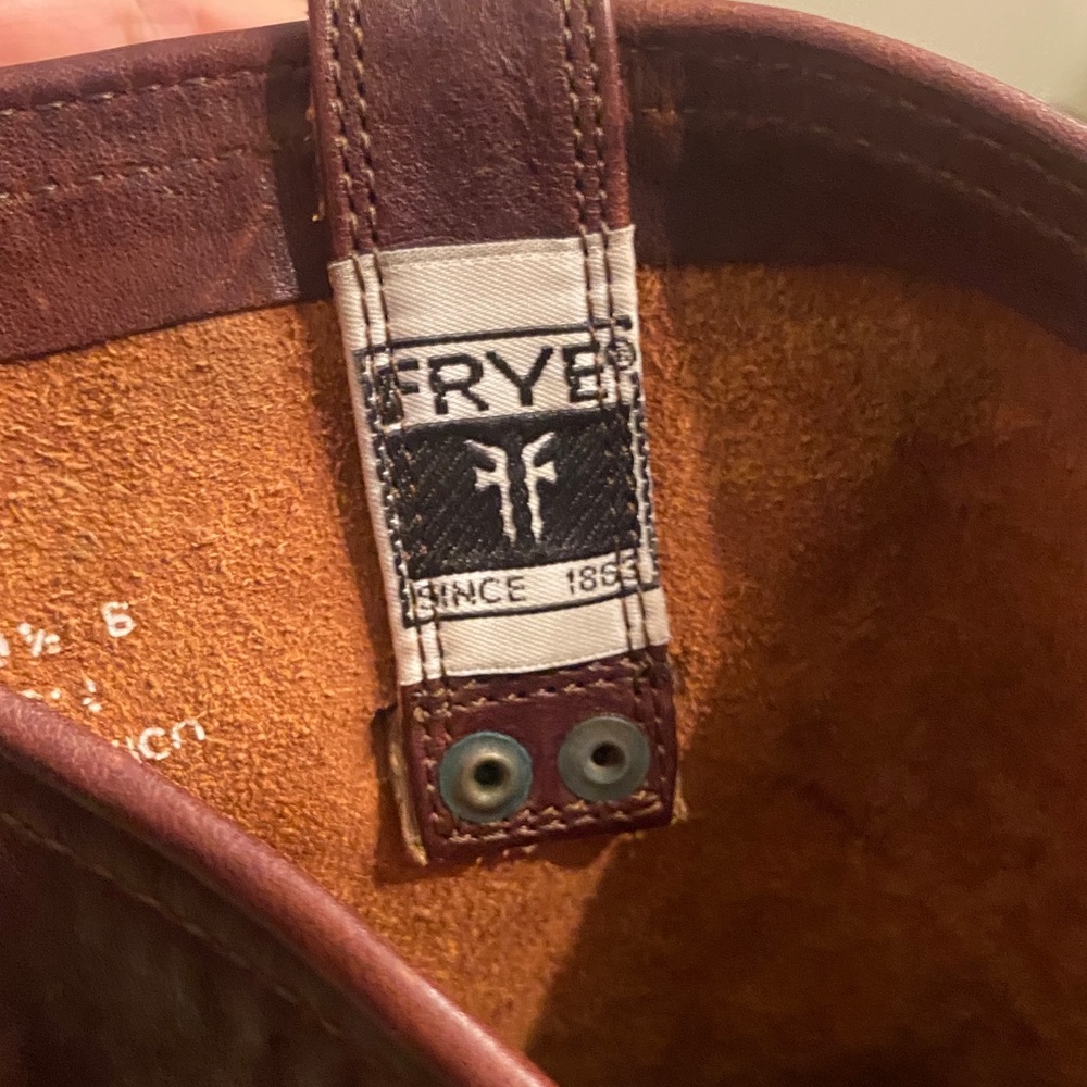 Frye Veronica Dark Brown Leather Boots Sz. 9.5 - Picture 3 of 17